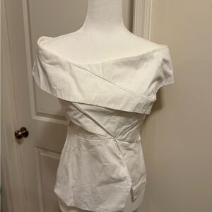 LOFT Off-Shoulder White Top